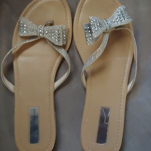 INC Sparkle Bow Sandals